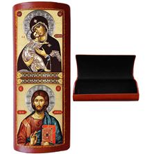 VIRGIN OF VLADIMIR and CHRIST THE TEACHER - EYEGLASS CASE