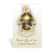 FIRST COMMUNION GREETING CARD - BREAD OF LIFE WITH LAMB
