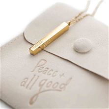 PEACE + ALL GOOD - BAR NECKLACE (16")