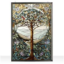 TIFFANY TREE OF LIFE STAINED GLASS