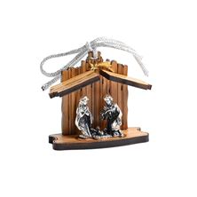 ITALIAN OLIVE WOOD NATIVITY ORNAMENT