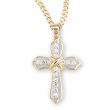 Gold Over Sterling Celtic Knot Cross