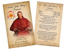 ST. JOHN HENRY NEWMAN - CANONIZATION HOLY CARD