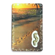 FOOTPRINTS - HOLY CARD WITH MEDAL