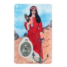 ST. PHILOMENA HOLY CARD WITH MEDAL