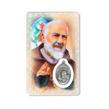 ST. PIO HOLY CARD WITH MEDAL