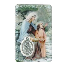 ST. ANNE HOLY CARD WITH MEDAL