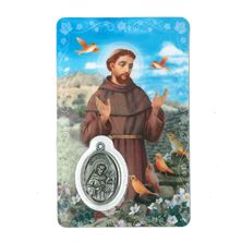 ST. FRANCIS HOLY CARD WITH MEDAL