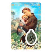 ST. ANTHONY HOLY CARD WITH MEDAL