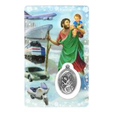 ST. CHRISTOPHER HOLY CARD WITH MEDAL