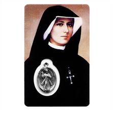 ST. FAUSTINA HOLY CARD WITH MEDAL