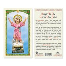 LAMINATED HOLY CARD - DIVINE CHILD