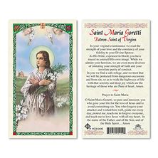 LAMINATED HOLY CARD - SAINT MARIA GORETTI