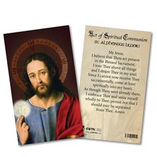 SPIRITUAL COMMUNION LAMINATED HOLY CARD