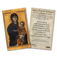 OUR LADY OF HEALTH/PROTECTRESS OF THE ROMAN PEOPLE - SALUS POPULI ROMANI LAMINATED HOLY CARD