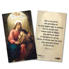 GOD IS OUR REFUGE LAMINATED HOLY CARD