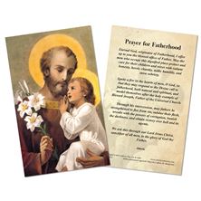 ST. JOSEPH PRAYER FOR FATHERHOOD LAMINATED HOLY CARD