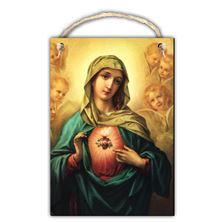 IMMACULATE HEART OF MARY HANGING PLAQUE - 5 X 7