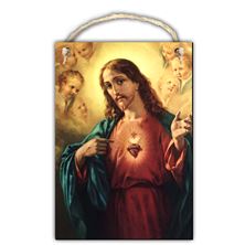 SACRED HEART OF JESUS HANGING PLAQUE - 5 X 7