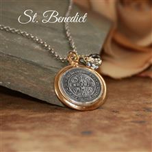 ST. BENEDICT MEDAL - NECKLACE (24")