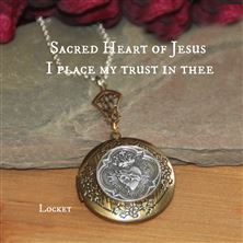 SACRED HEART - LOCKET NECKLACE (28")