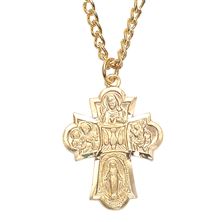 GOLD OVER STERLING 4-WAY MEDAL - 3/4"