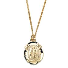 GOLD OVER STERLING FANCY MIRACULOUS MEDAL