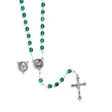 JUBILEE 2025 GREEN GLASS BEAD ROSARY