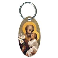 ST. JOSEPH OVAL KEY CHAIN