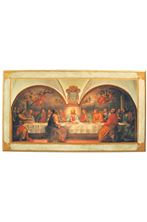 LAST SUPPER BY ROSSELLI - FLORENTINE PLAQUE (31" x 17")