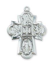 STERLING 4-WAY MEDAL - LARGE