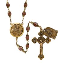 PADRE PIO VINTAGE STYLE ROSARY