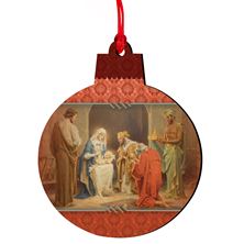 CHAMBER'S NATIVITY WOOD CHRISTMAS ORNAMENT (MINI)