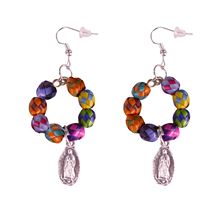 OUR LADY OF GUADALUPE MEDAL - PALM LEAF EARRINGS