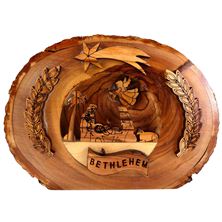 OLIVE WOOD NATIVITY - 4" X 3 1/2" X 1"