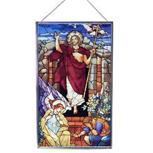 RESURRECTION STAINED GLASS - 6" x 10"