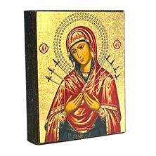 VIRGIN WITH SEVEN SWORDS - SMALL ICON MAGNET
