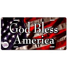 GOD BLESS AMERICA - FRONT LICENSE PLATE