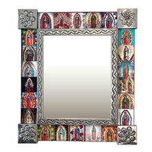 OUR LADY OF GUADALUPE METAL MIRROR - 16 3/4"