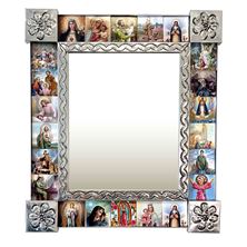 SAINTS METAL MIRROR - 16 3/4"