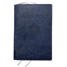 MAGNIFICAT LEATHER COVER (BY FATHER PASCHAL MARY OF MFVA) - BLUE