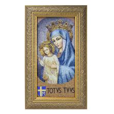 MATER ECCLESIAE WITH TOTUS TUUS FRAMED 7 1/2" X 12 1/2"