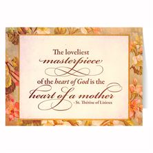 ST. THERESE OF LISIEUX MOTHERHOOD QUOTE - GREETING CARD