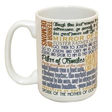 ST. JOSEPH TITLES AND QUOTE MUG - 15 OZ