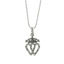 STERLING SILVER TWO HEARTS NECKLACE (16")