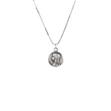 STERLING SILVER NECKLACE (16") WITH ST. BERNADETTE/OUR LADY OF LOURDES PETITE MEDAL