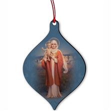 OUR LADY OF PALESTINE WOOD ORNAMENT
