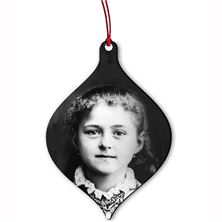 LITTLE ST THERESE WOOD ORNAMENT