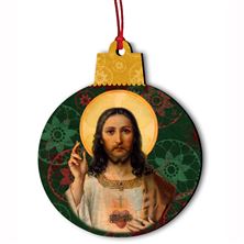 SACRED HEART OF JESUS WOOD ORNAMENT