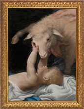 BEHOLD THE LAMB OF GOD FRAMED ART - 10 1/2" X 12 1/2"
